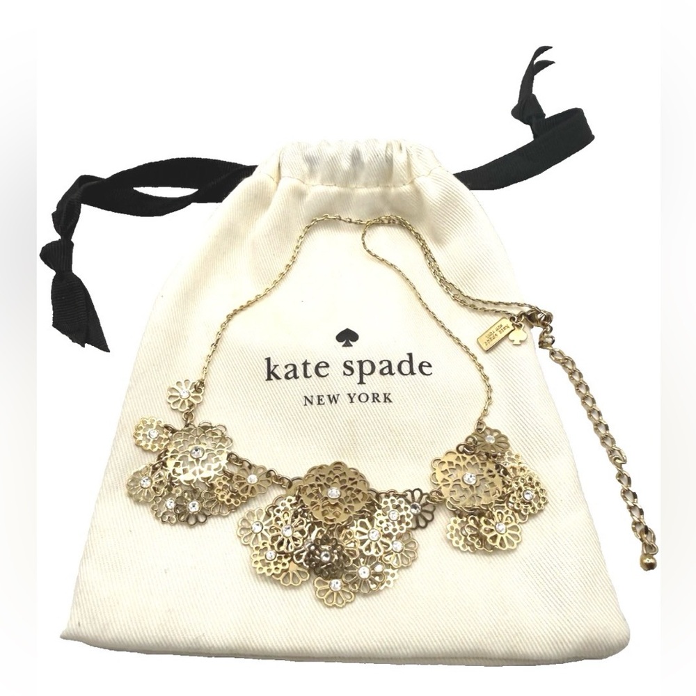 Genuine Kate Spade ‘Golden Age’ Gold-Tone Necklace & bag New $138.